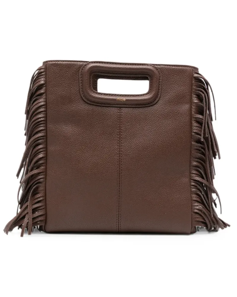 Maje Handtasche mit Fransen - Braun Braun