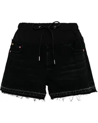 Sacai Jeans-Shorts mit Kordelzug Blau