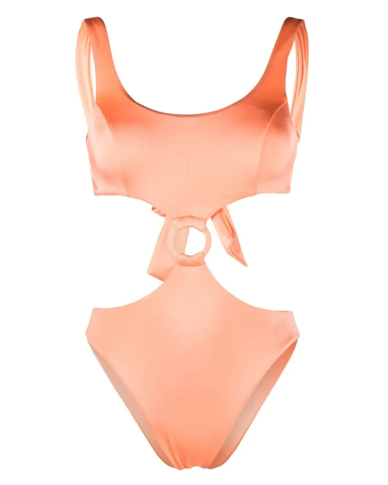 Noire Swimwear Badeanzug mit Cut-Outs - Orange Orange