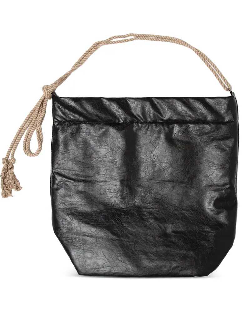 Muller of Yoshiokubo Schultertasche mit Kordelhenkel - Schwarz Schwarz