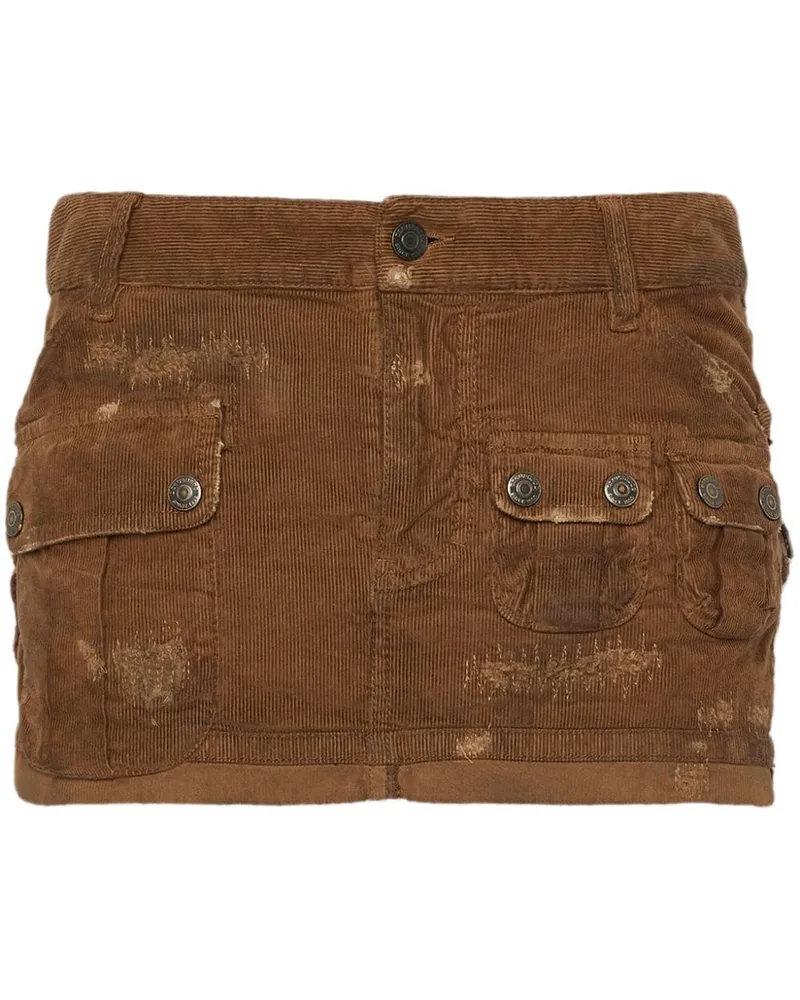 Dsquared2 Minirock aus Cord - Nude Nude