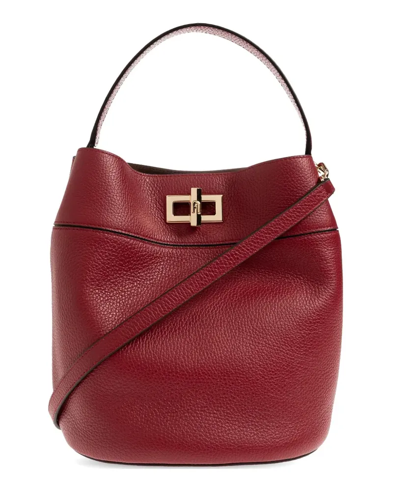 Furla M Amelia twist-lock leather tote bag - Rot Rot