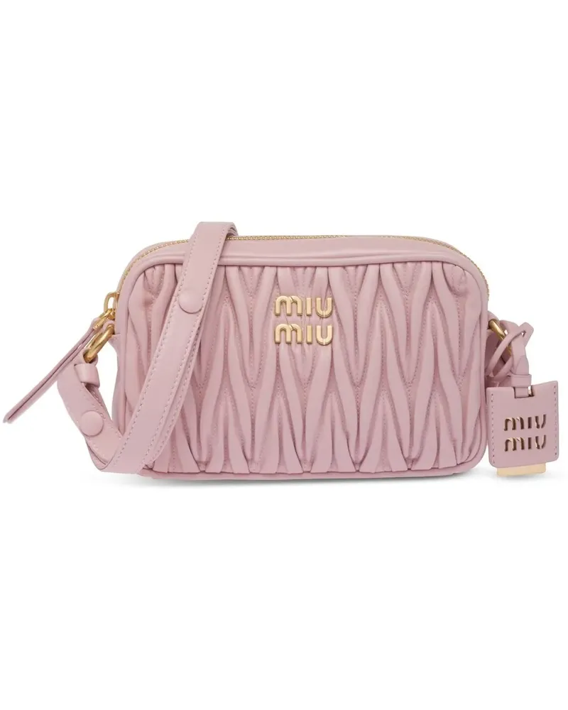 Miu Miu Schultertasche mit Logo - Rosa Rosa
