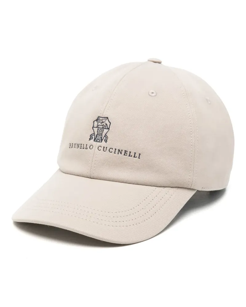 Brunello Cucinelli Baseballkappe mit Logo-Stickerei - Nude Nude