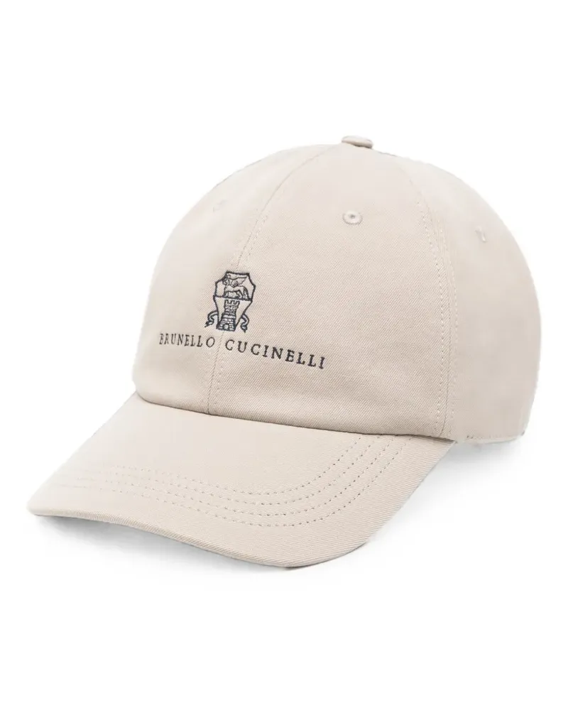 Brunello Cucinelli logo-embroidered baseball cap - Nude Nude