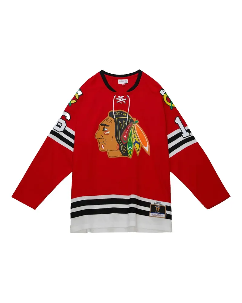 Mitchell & Ness x Chicago Hawks 1960 Line Bobby Hull T-Shirt - Rot Rot