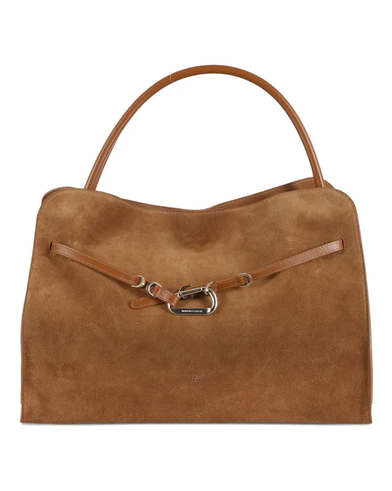Francesco Biasia The Iconic 24H Schultertasche aus Wildleder - Nude Nude