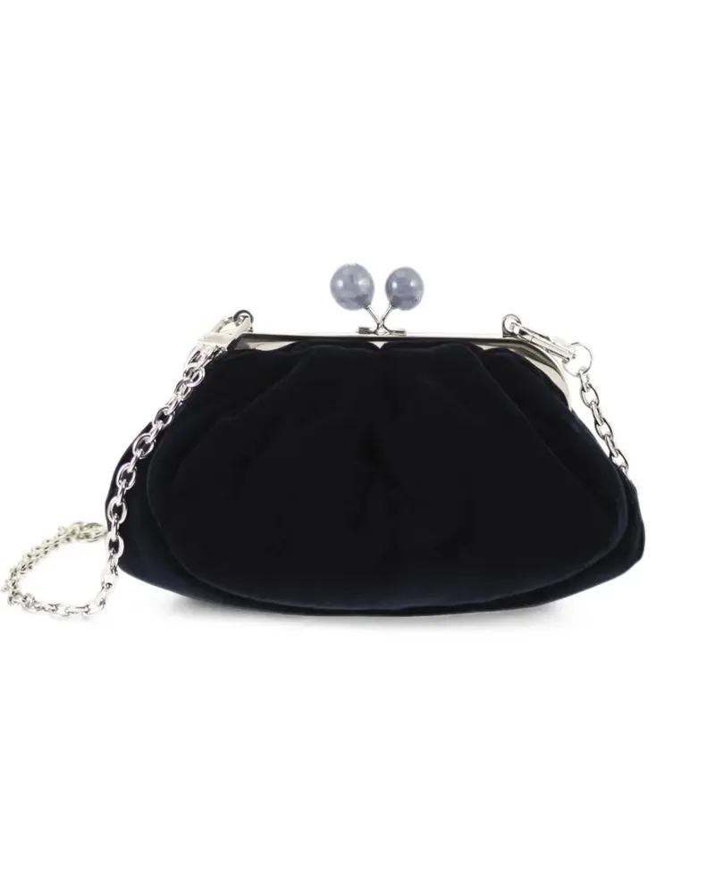 Max Mara Pasticcino Clutch aus Samt - Blau Blau