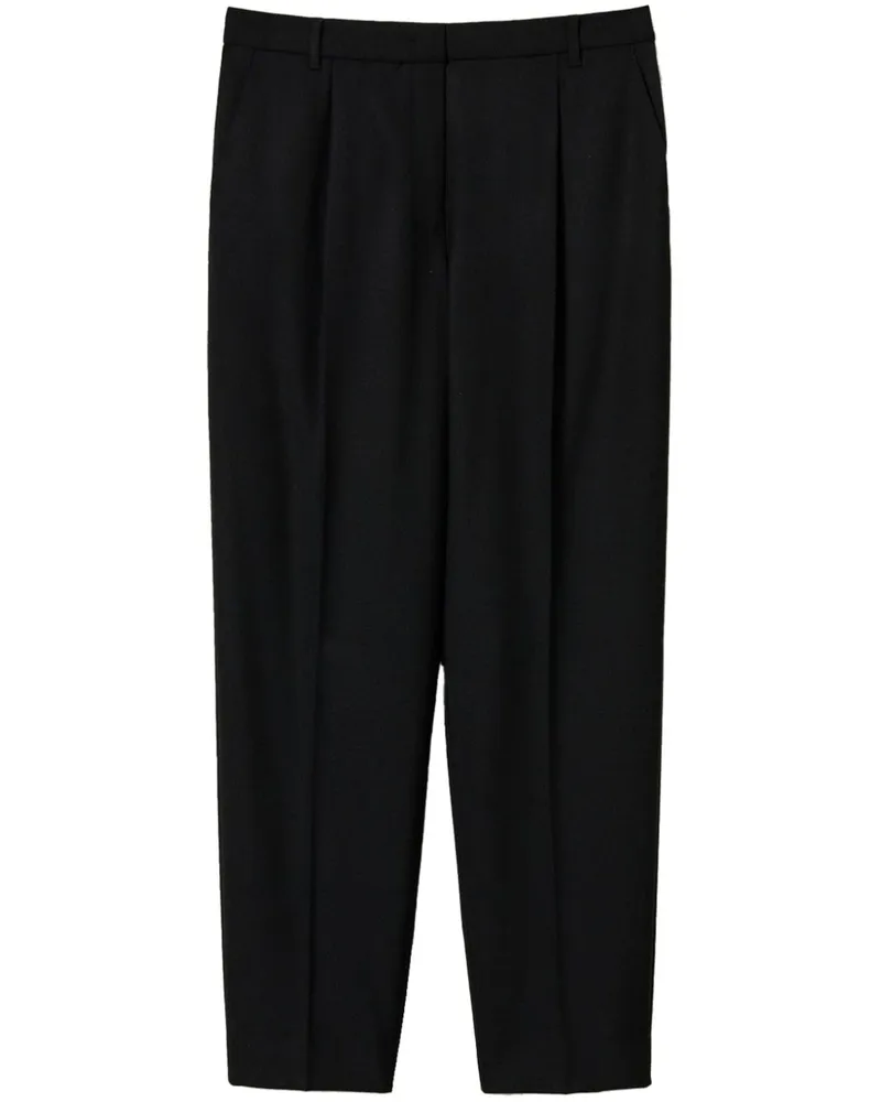 Twin-Set Bundfaltenhose mit geradem Bein - Schwarz Schwarz
