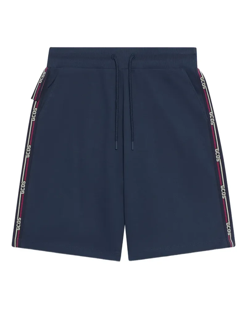 GCDS Shorts mit Logo-Streifen - Blau Blau