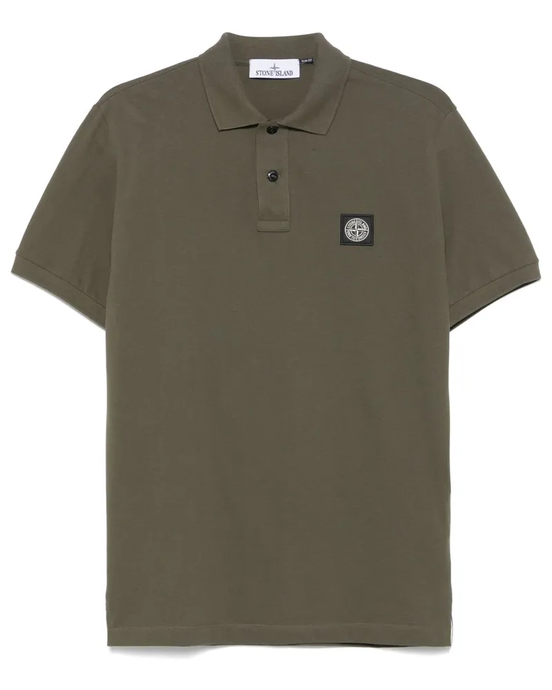 Stone Island Poloshirt aus Piqué - Grün Grün