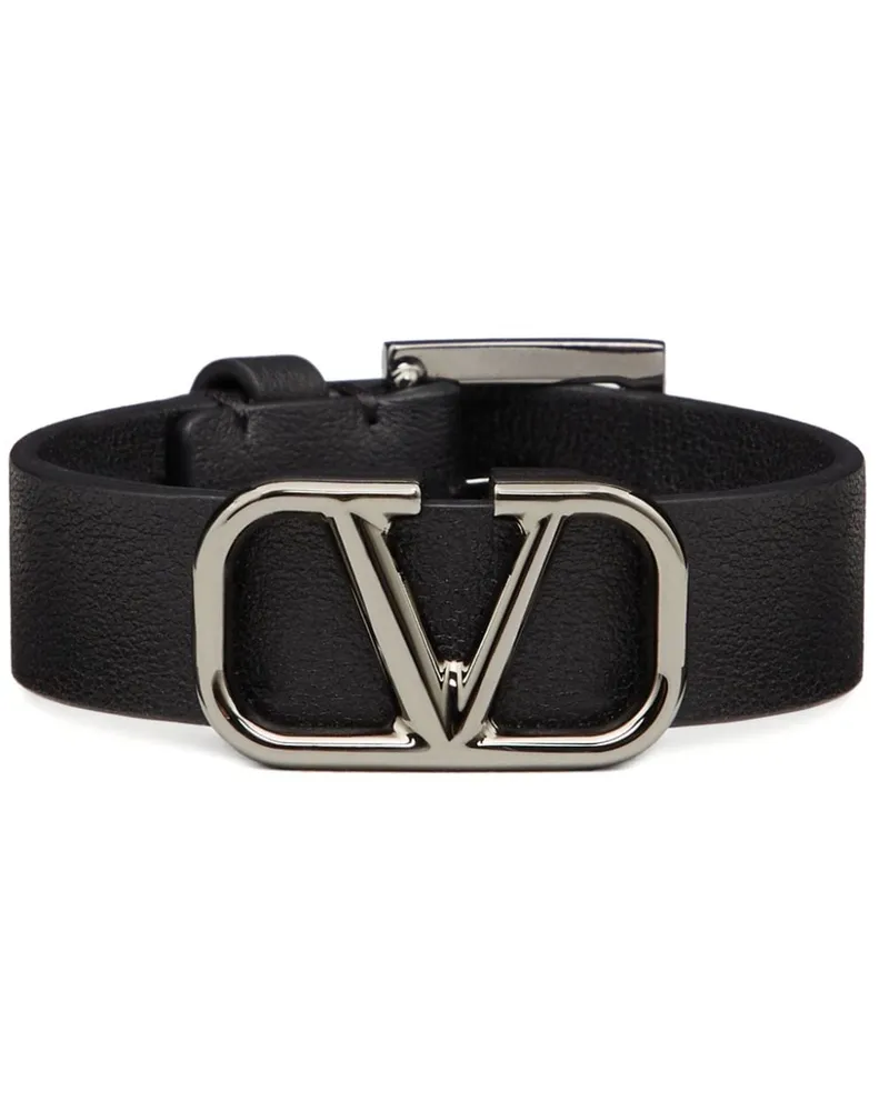 Valentino Garavani VLogo Signature Lederarmband Schwarz