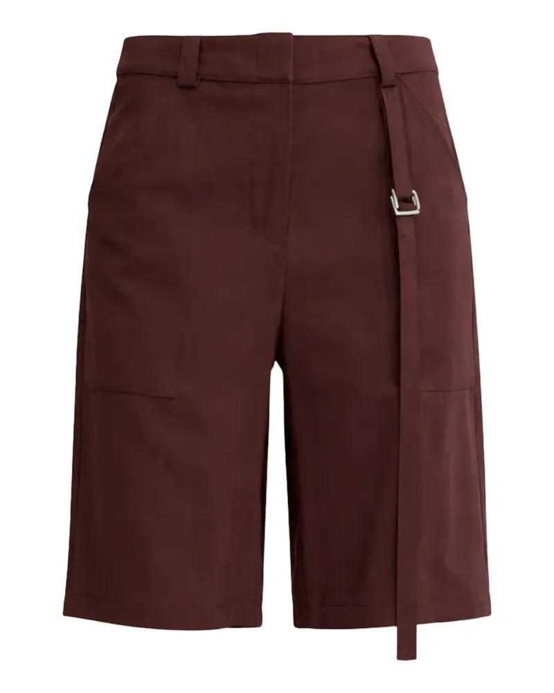 Patrizia Pepe belted patch-pocket shorts - Braun Braun