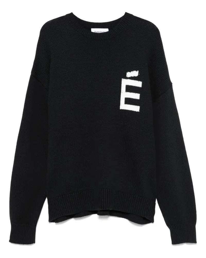 Études Studio Jacquard-Pullover mit Logo-Motiv - Schwarz Schwarz