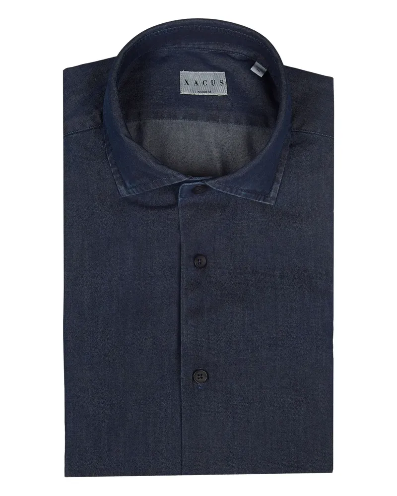 XACUS Klassisches Hemd - Blau Blau