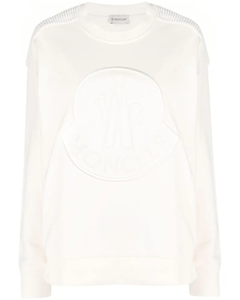 Moncler Sweatshirt mit Logo-Patch - Nude Nude