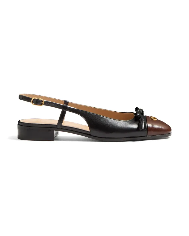 Valentino Garavani Valet du Roi Slingback-Ballerinas 25mm - Schwarz Schwarz