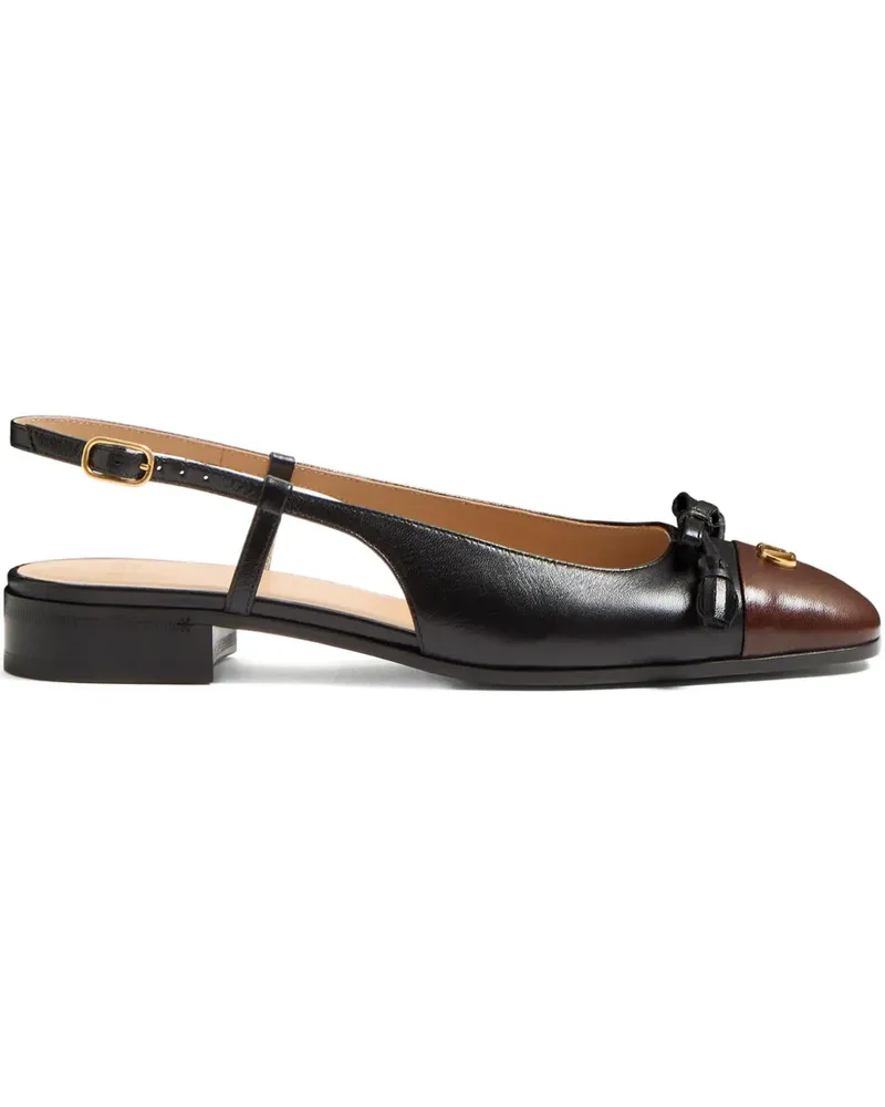 Valentino Garavani Valet du Roi Slingback-Ballerinas 25mm - Schwarz Schwarz