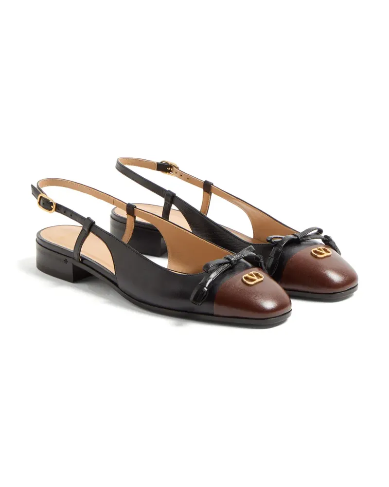 Valentino Garavani Valet du Roi Slingback-Ballerinas 25mm - Schwarz Schwarz