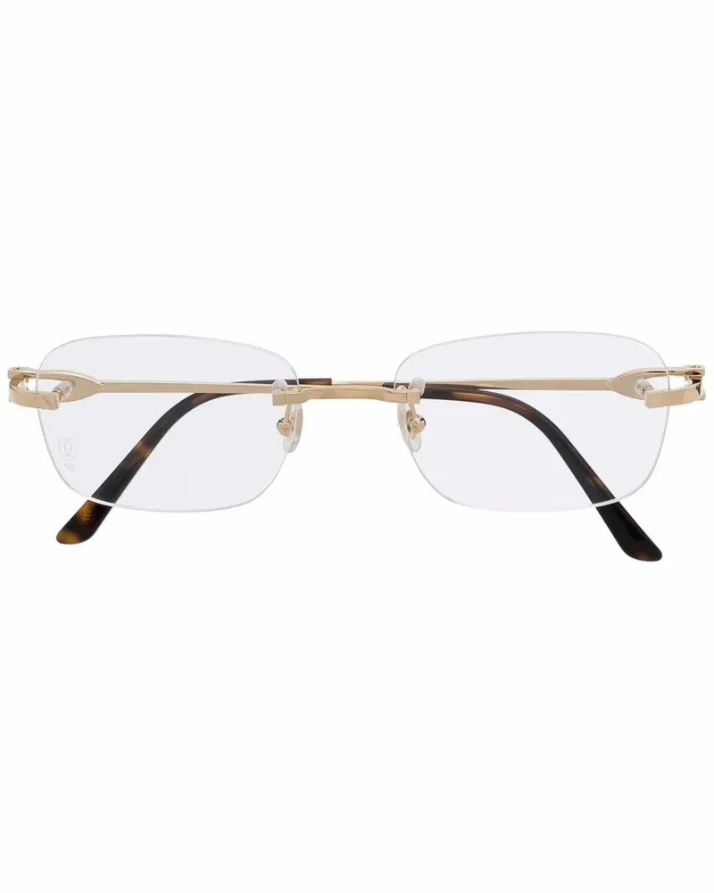 Cartier Brille mit eckigem Gestell - Gold Gold