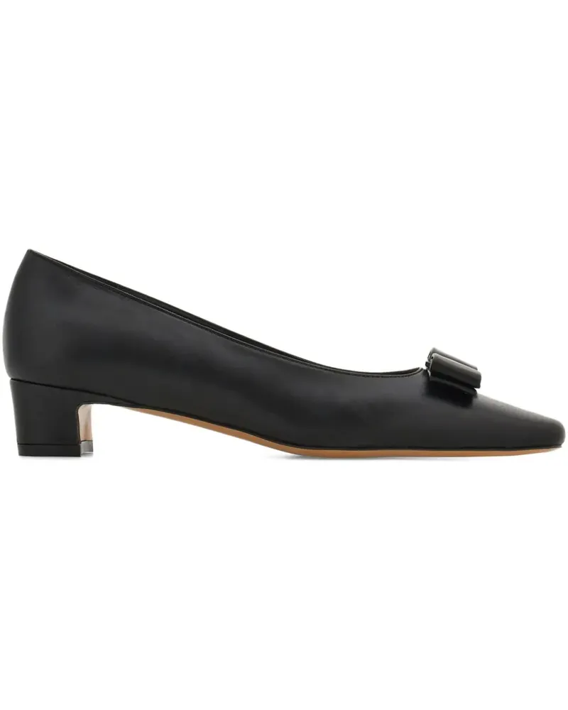 Ferragamo Iconic Pumps mit Schleife 30mm - Schwarz Schwarz