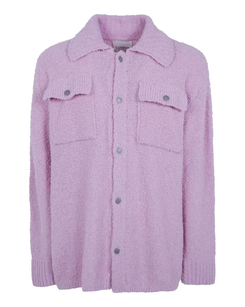 Laneus bouclé-knit pocket-detail shirt - Rosa Rosa