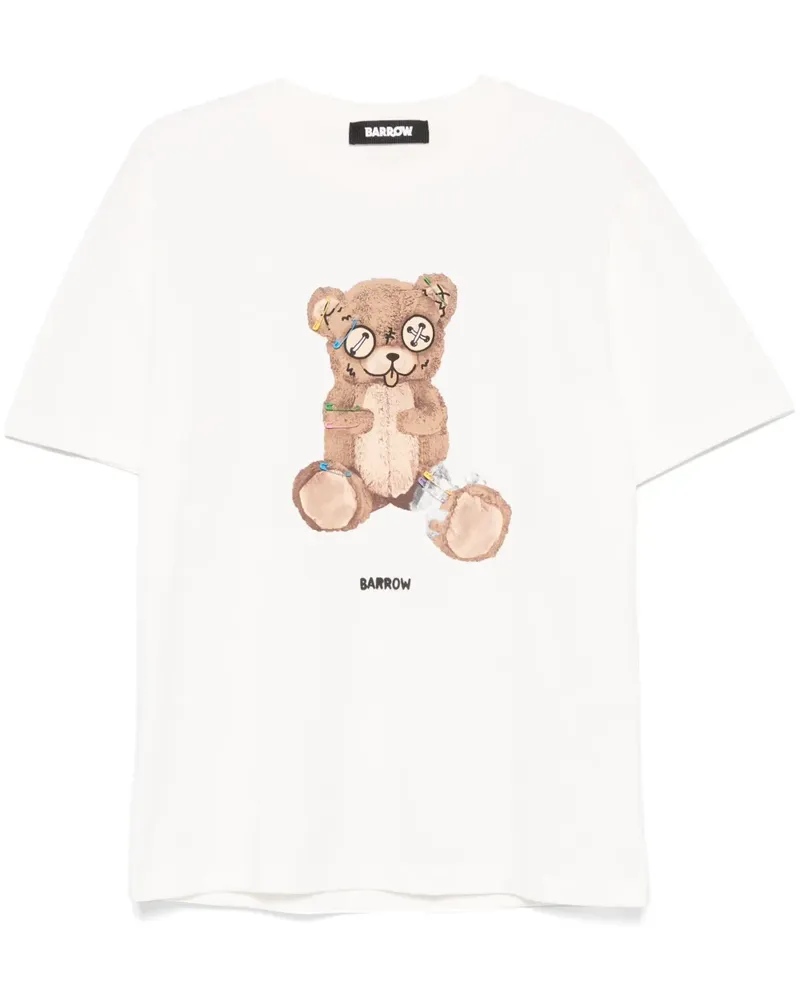 BARROW T-Shirt mit Teddy-Print - Weiß Weiß