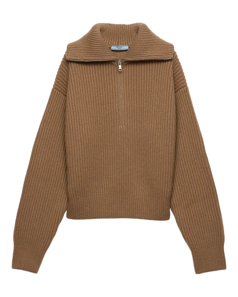 Prada Klassischer Kaschmirpullover - Braun Braun