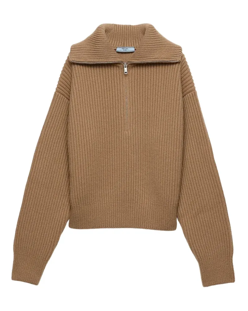 Prada Klassischer Kaschmirpullover - Braun Braun