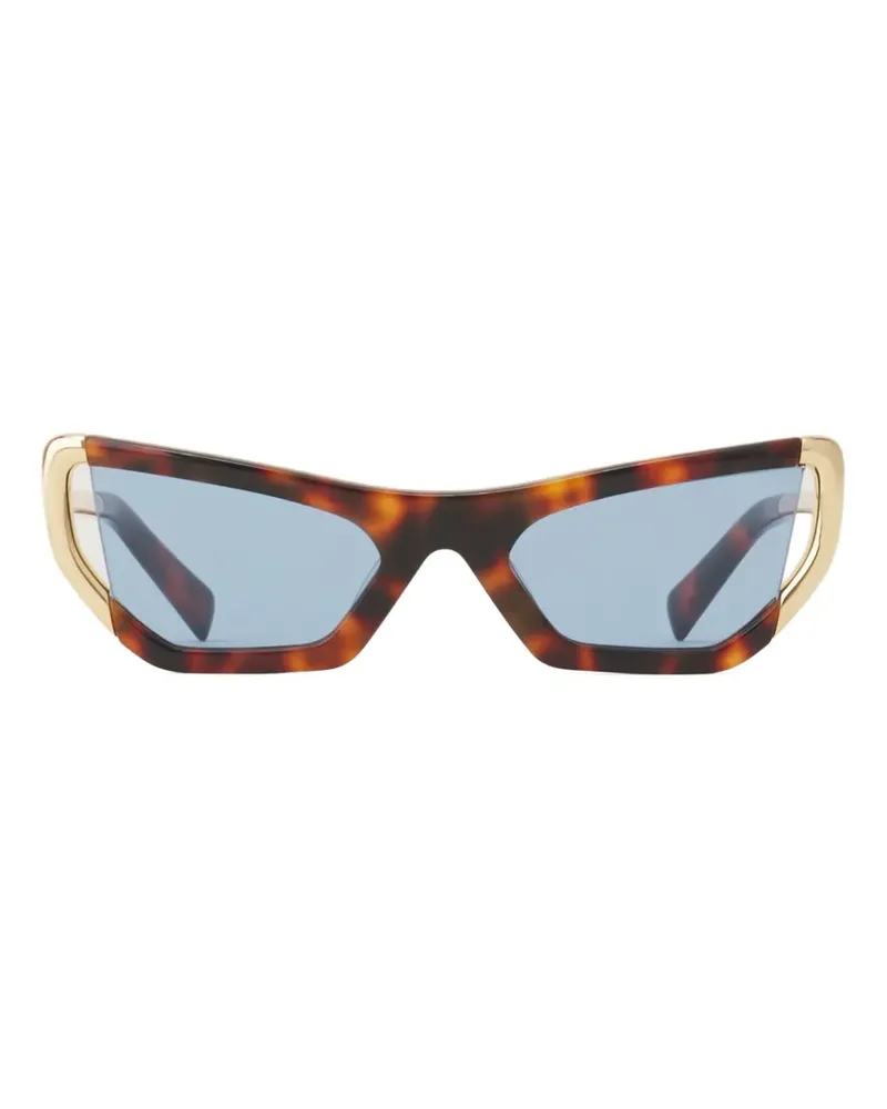 Lanvin Sonnenbrille mit geometrischem Gestell - Braun Braun