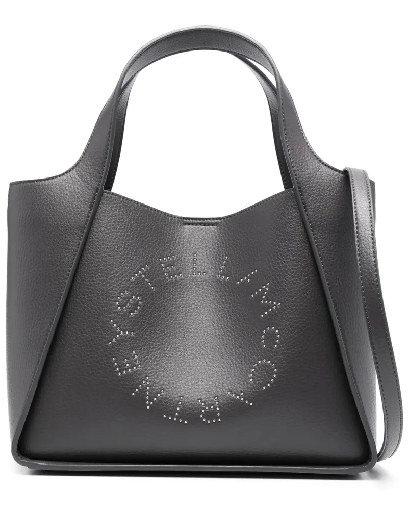Stella McCartney Shopper mit perforiertem Logo - Grau Grau