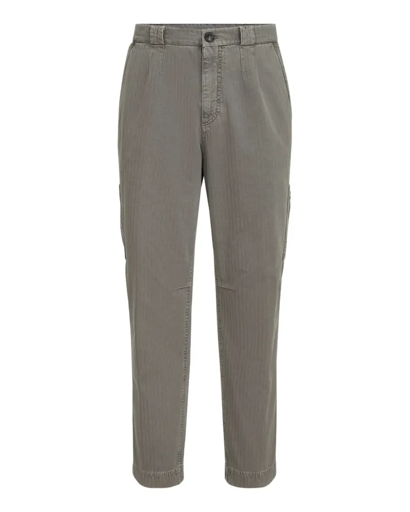 Brunello Cucinelli Hose mit Zickzackmuster und Reißverschlusstasche - Grau Grau