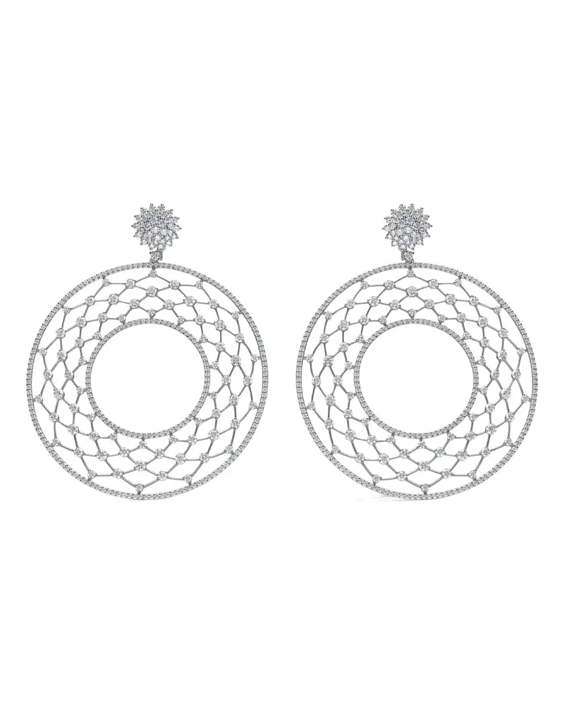 LEO PIZZO 18kt Weißgoldohrringe mit Diamanten - Silber Silber