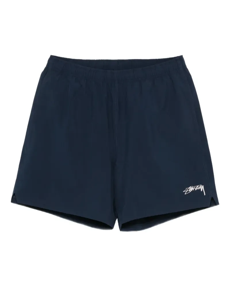 Stüssy logo-print shorts - Blau Blau