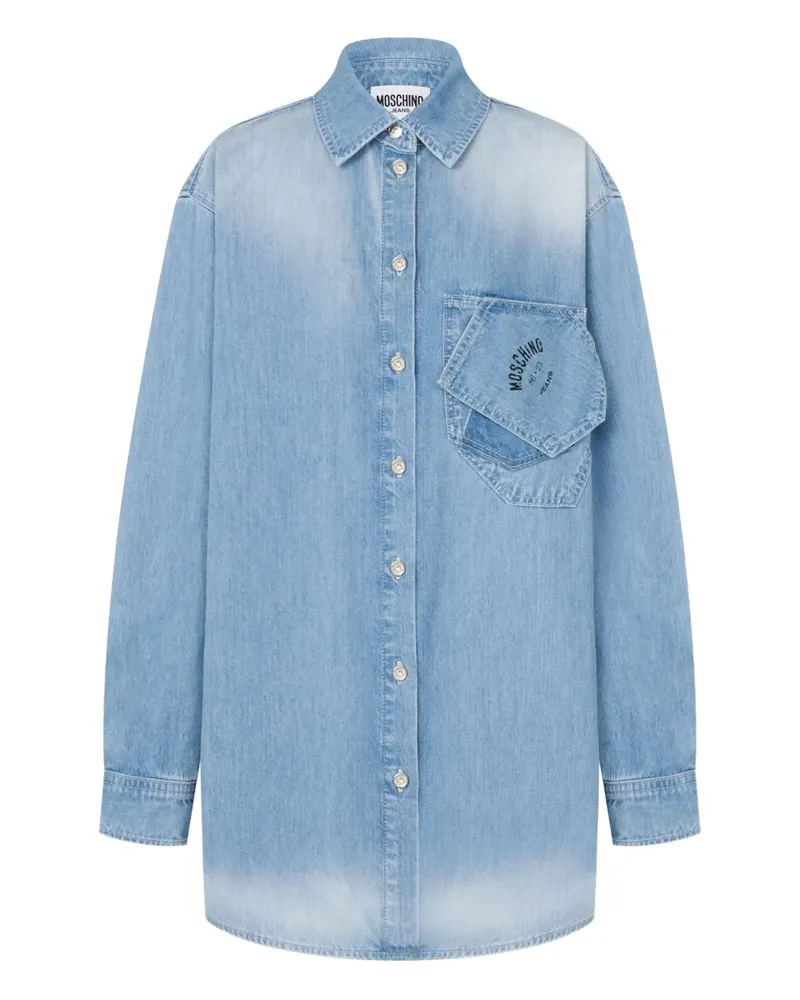 Moschino Langärmeliges Jeanshemd - Blau Blau