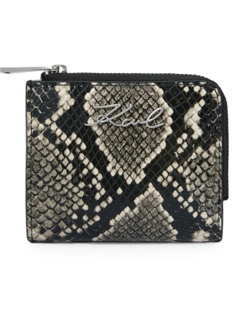 Karl Lagerfeld Kleines K/Signature Portemonnaie - Schwarz Schwarz