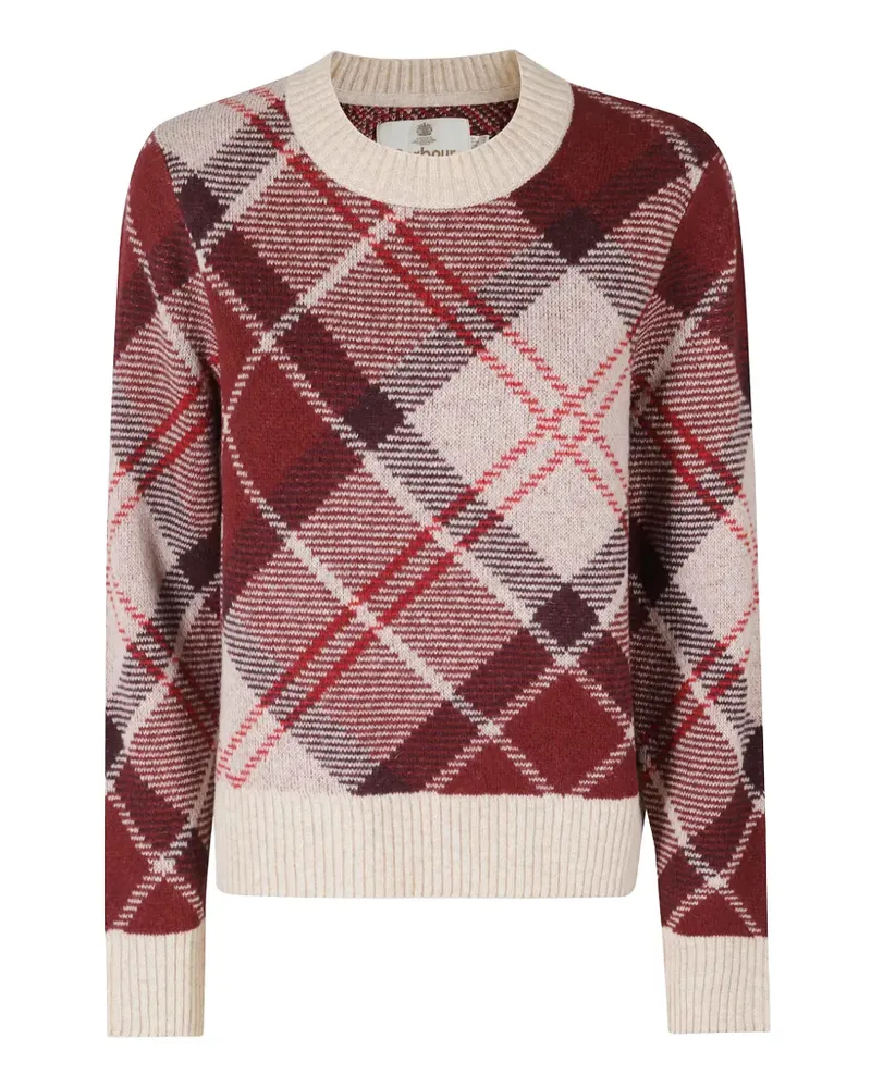 Barbour Stevie Pullover mit Schottenkaro - Rot Rot