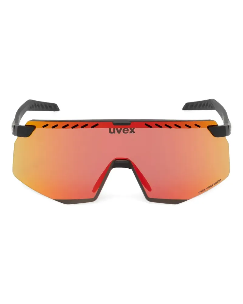 Uvex Pace Stage S CV geometric-frame sunglasses - Schwarz Schwarz