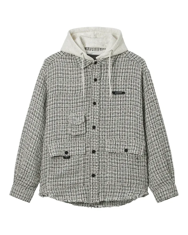 Musium Div. Kapuzenjacke mit Tweed-Effekt - Nude Nude