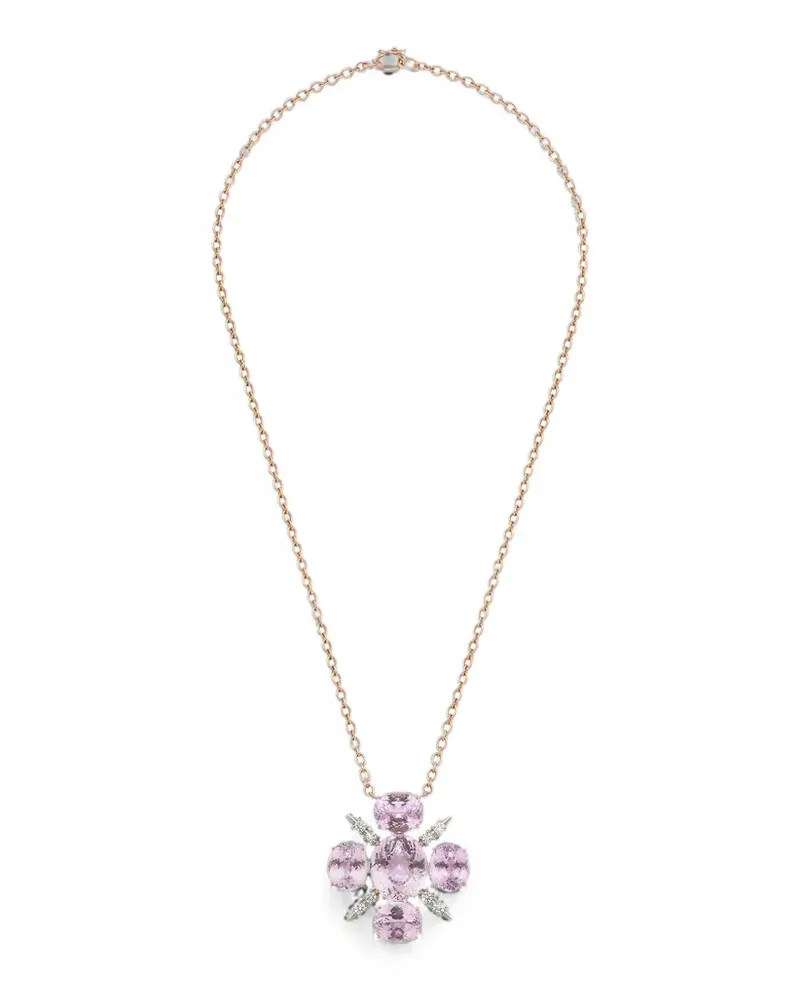 Irene Neuwirth Gemmy Gem Mosaic Halskette mit Kunzit und Diamant - Rosa Rosa