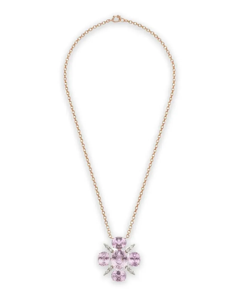 Irene Neuwirth Gemmy Gem Mosaic Halskette mit Kunzit und Diamant - Rosa Rosa