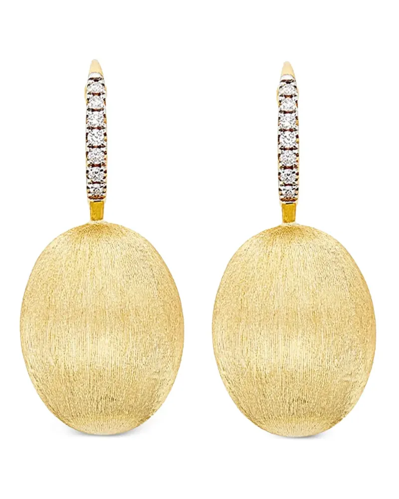 NANIS 18kt große Ciliegine Gelbgoldohrringe mit Diamant Gold