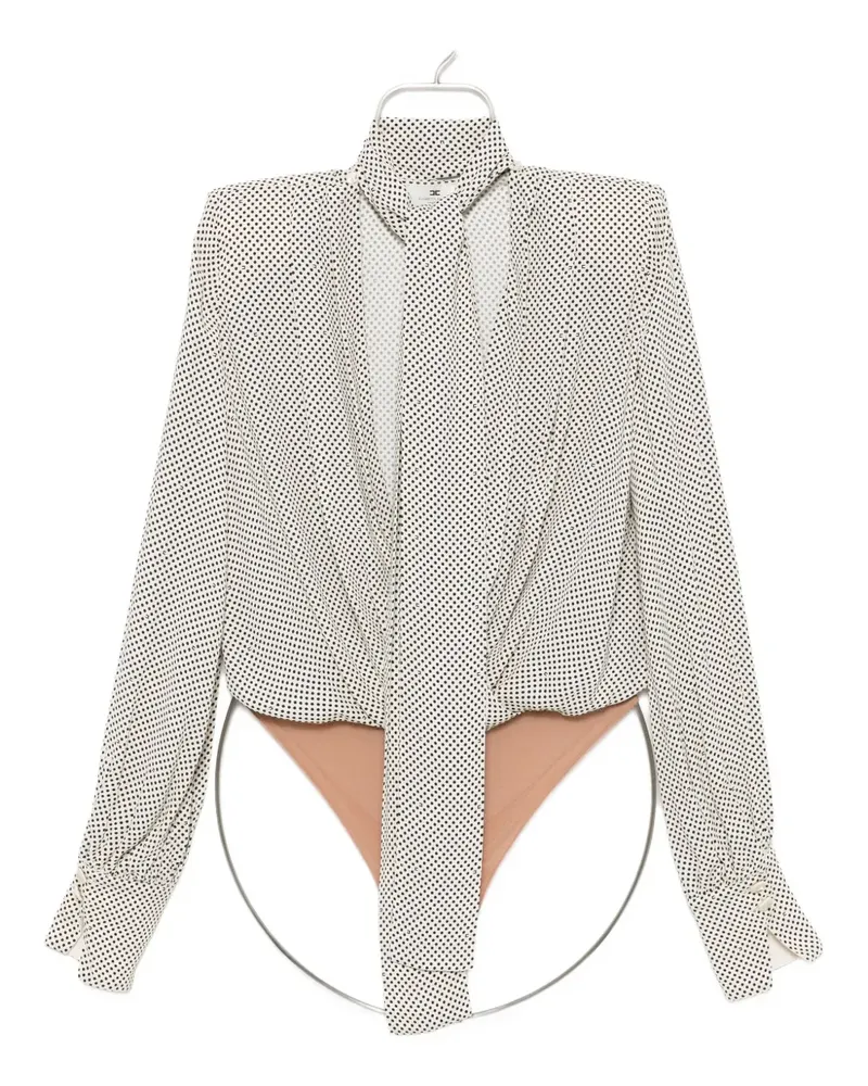 Elisabetta Franchi Top mit Polka Dots - Weiß Weiß