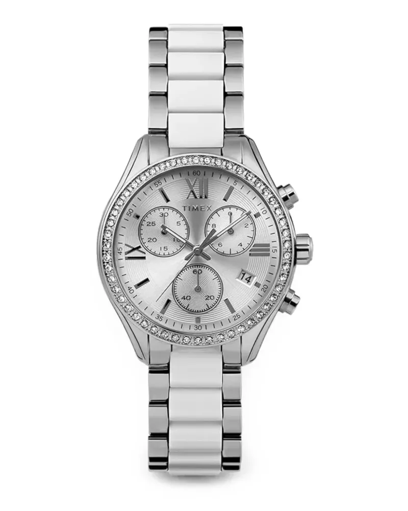 Timex round-face 38mm watch - Silber Silber