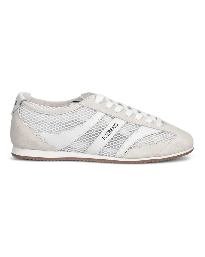 Iceberg Snoot mesh-panelled suede sneakers - Weiß Weiß
