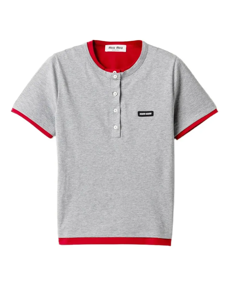 Miu Miu jersey T-shirt - Grau Grau