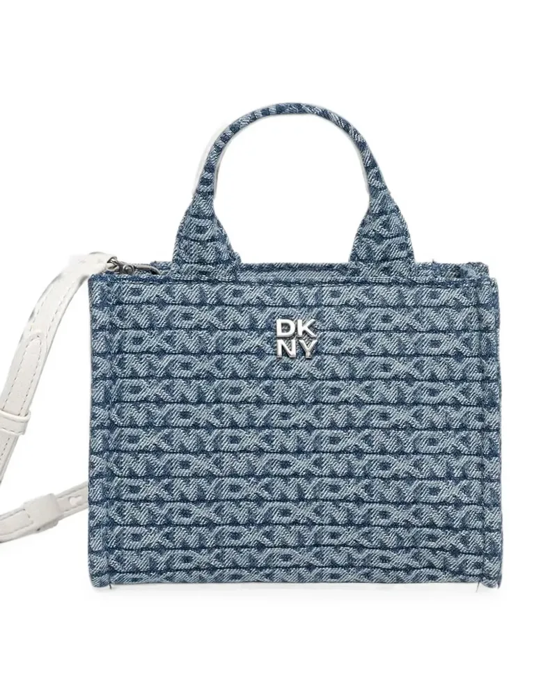 DKNY logo-pattern tote bag - Blau Blau