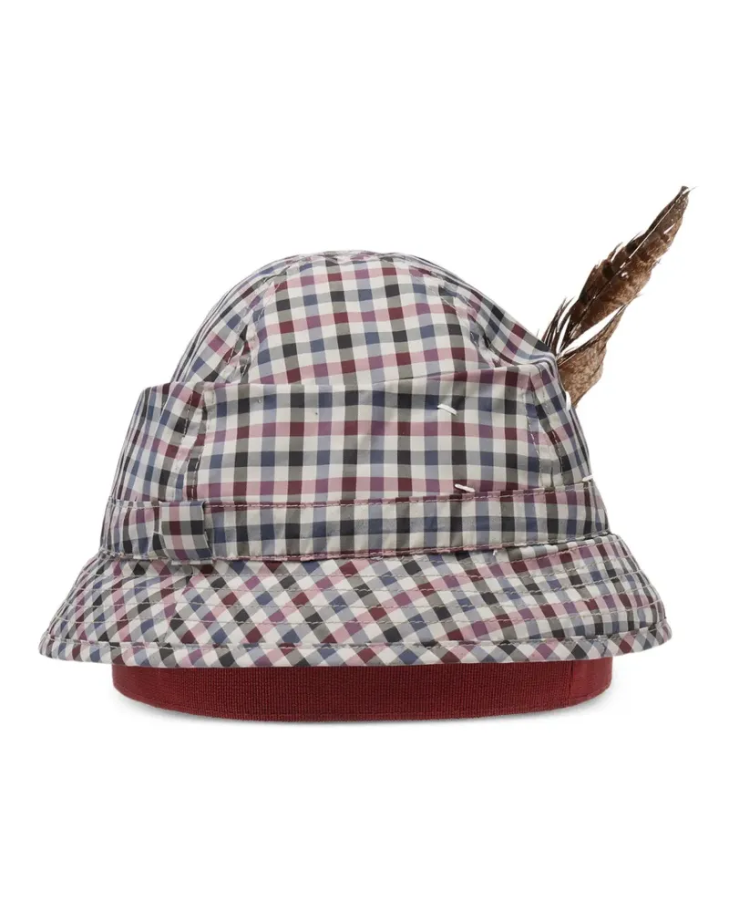 Maison Margiela Check Trilby Fischerhut mit Vichy-Karo - Weiß Weiß