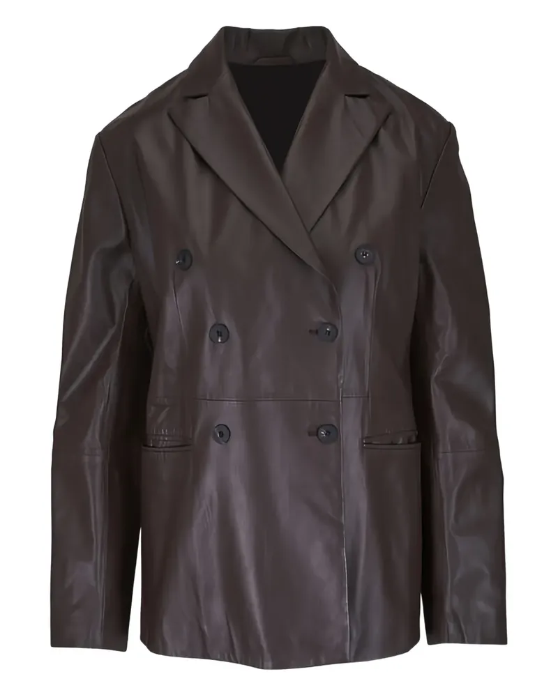 Antonelli Firenze Doppelreihiger Gin Tonic Blazer mit Taschen - Braun Braun