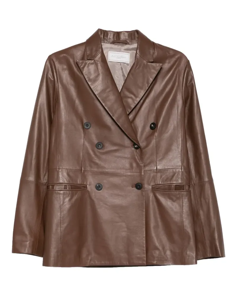 Antonelli Firenze Gin Tonic double-breasted pocket blazer - Braun Braun